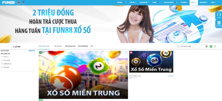 xổ số miền Trung Fun88